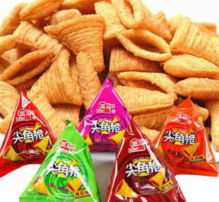 三惠尖角脆 五種口味妙脆角，休閑零食新選擇，膨化食品整箱批發指南